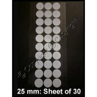 Adhesive Synthetic Filter Disc Stickers - 25 mm - Sheet of 30 (image for) Adhesive Synthetic Filter Disc Stickers - 25 mm - Sheet of 30