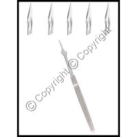 Surgical Steel Scalpel with Blades (image for) Surgical Steel Scalpel with Blades